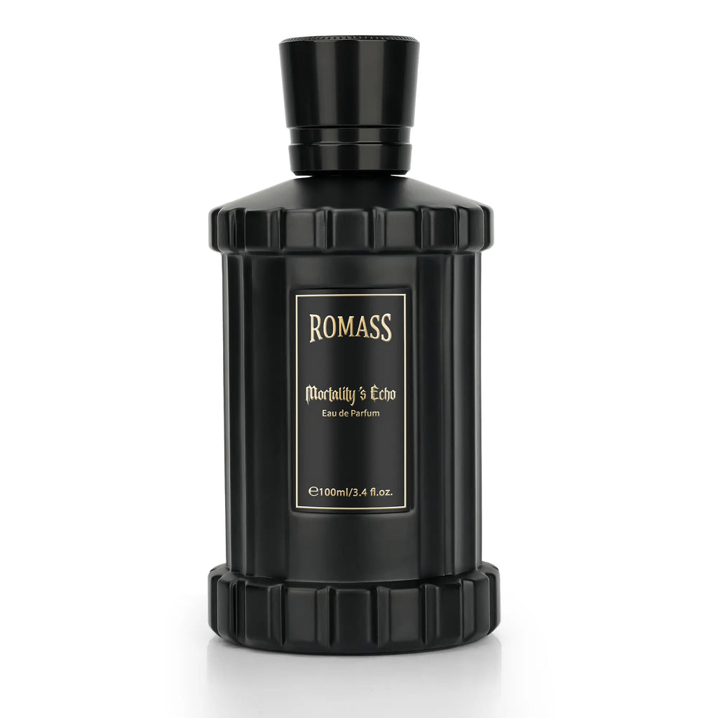 ROMASS Mortality’S Echo Luxe Perfume Unisex 3.4 Oz 100 Ml Long Lasting 8+ Hours with Rum Coffee Vetiver & Sandalwood Notes in Black Bottle #Summervibes
