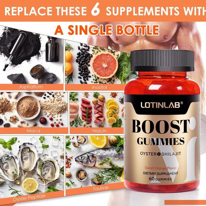 LOTINLAB BOOST GUMMY - Daily Dietary Supplement for Strength with Vitamin B3, Oy