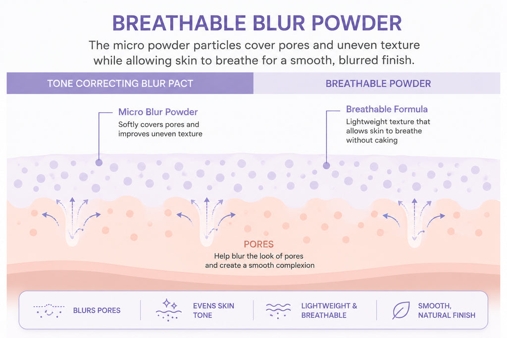 IPKN Personal Tone Correcting Blur Pact Lavender 5.5G Korean Version New