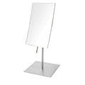 JERDON Rectangular Tabletop Makeup Mirror - 3X Magnification with Nickel Finish - 5-inch by 8-inch Vanity Mirror – Pivot Adjustment - Model JP358N