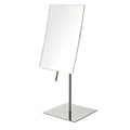 JERDON Rectangular Tabletop Makeup Mirror - 3X Magnification with Polished Stainless Steel Finish - 5-inch by 8-inch Vanity Mirror – Pivot Adjustment - Model JP358C