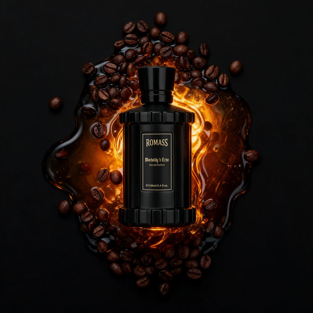 ROMASS Mortality’S Echo Luxe Perfume Unisex 3.4 Oz 100 Ml Long Lasting 8+ Hours with Rum Coffee Vetiver & Sandalwood Notes in Black Bottle #Summervibes