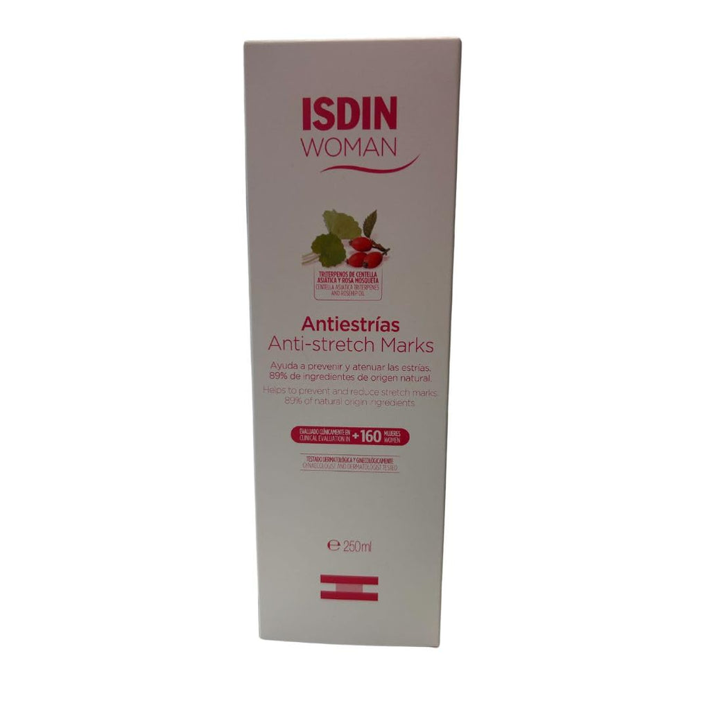 ISDIN WOMAN Anti-stretch marks cream (250ml) | Recommended to help prevent and diminish stretch marks