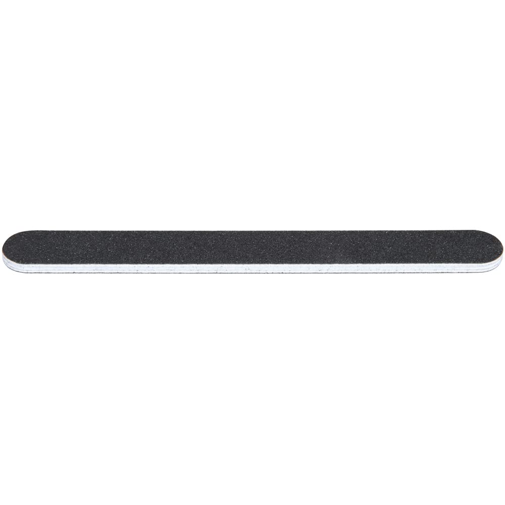 ForPro Professional Collection O-Files Foam Board, Double-Sided Manicure Nail File, 180/400 Grit, Individually-Wrapped, 6” L x .75” W, Black, 100-Count