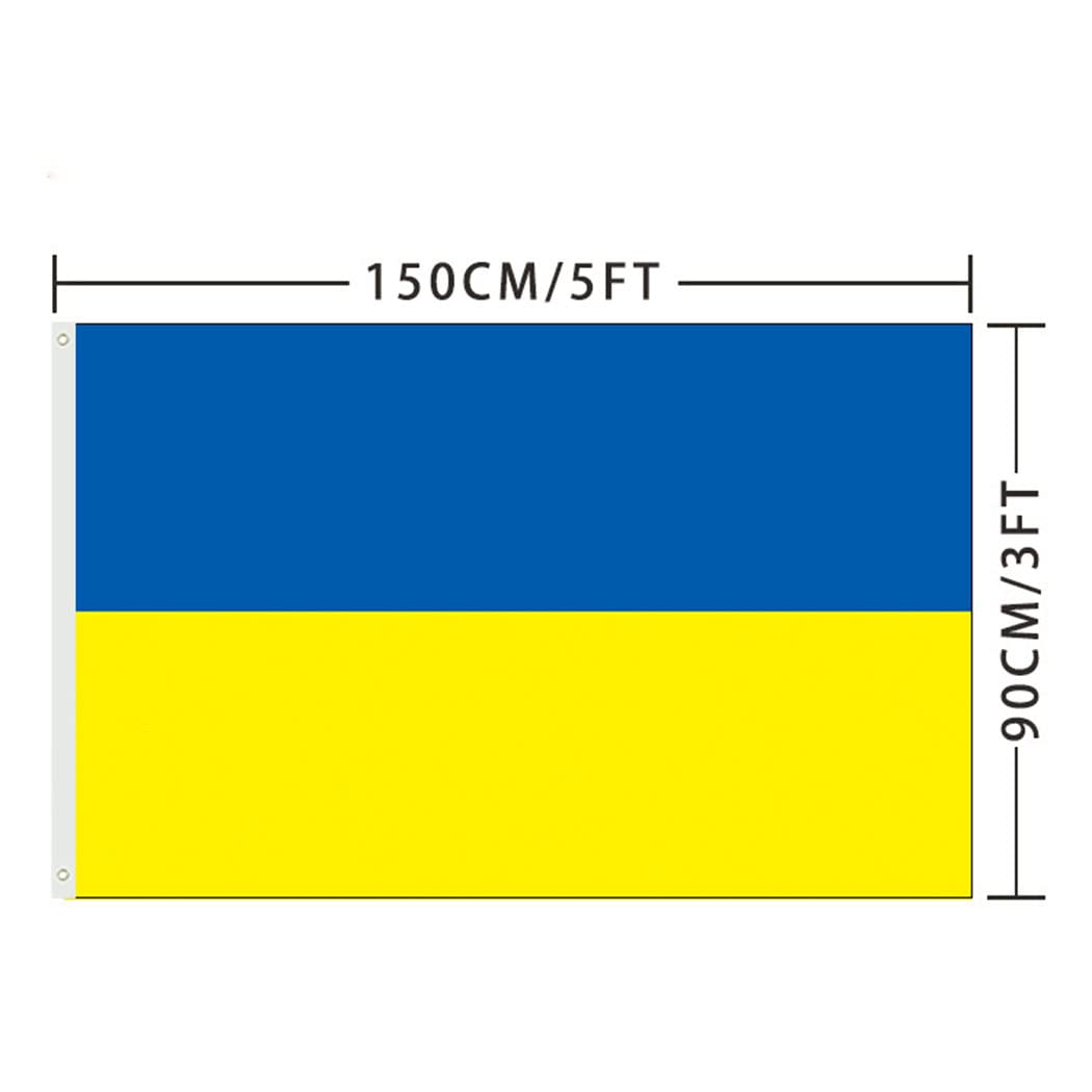 AISHITE Ukraine Flag 3x5 Ukraine Flag 150*90cm Outdoor Flag 3x5ft Flag Lawn Decor Garden Decor Ukraine Flag 3x5 Ft Flags