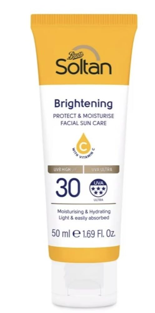 Soltan Brightening Protect & Moisturise Facial Sun Care SPF30 50ml