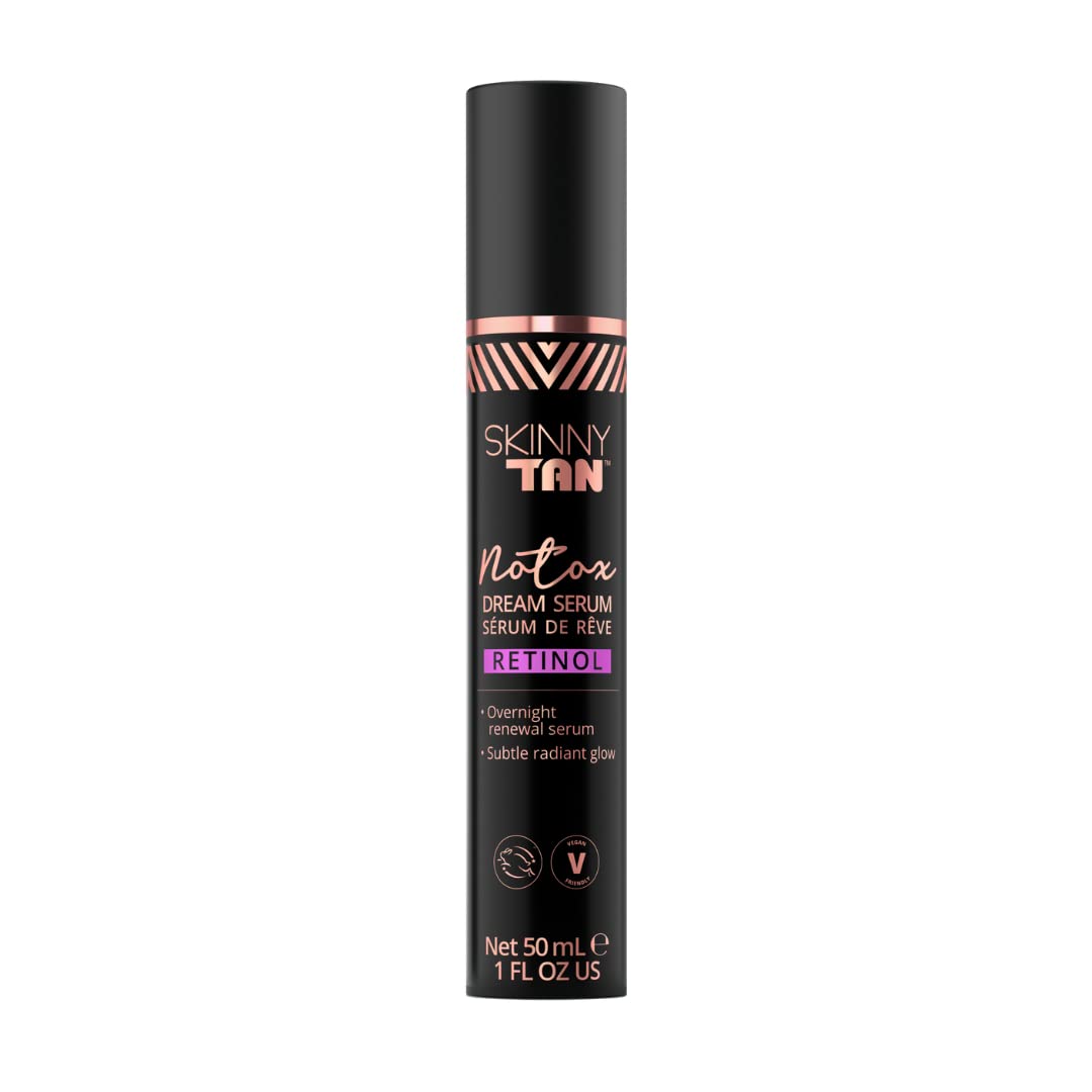 Skinny Tan Notox Retinol Dream Serum 50ml | Overnight Renewal Serum | Gradual Bronzed Glow | Gradual Face Tanner | Anti-Ageing Skincare with 1% Retinol