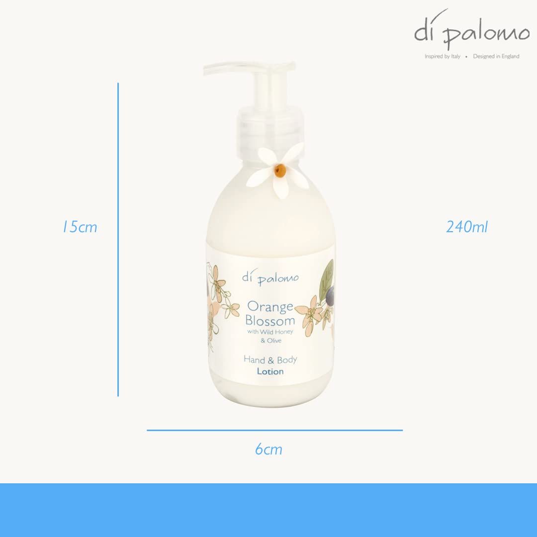 Orange Blossom with Wild Honey & Olive Oil Hand & Body Lotion by Di Palomo 8.4 oz