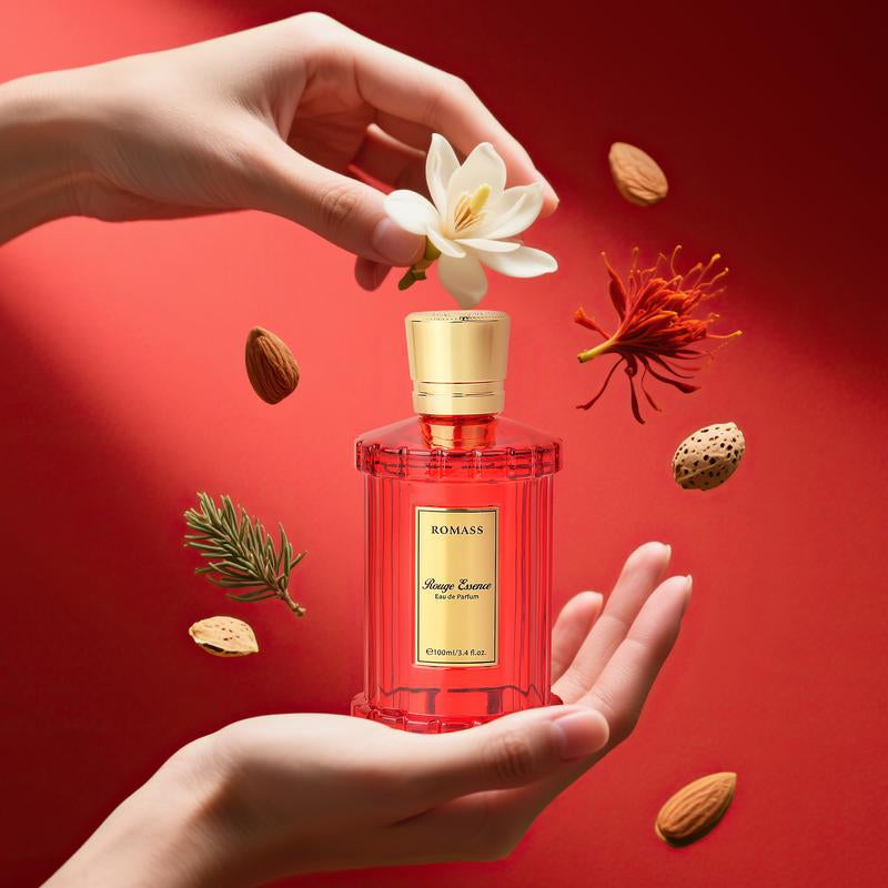 ROMASS Rouge Essence Luxe Perfume - Long-Lasting Fragrance with Vibrant Saffron,