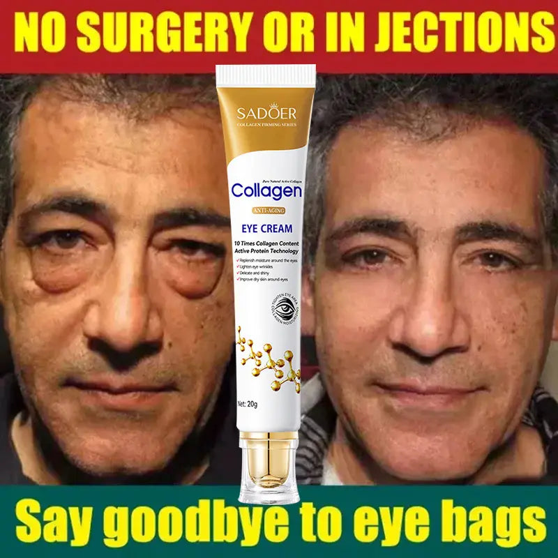 Instant Eye Bag Removal Cream Collagen Anti-Wrinkle Fade Fine Lines Firming Skin anti Dark Circle Puffiness Brighten Eye Care