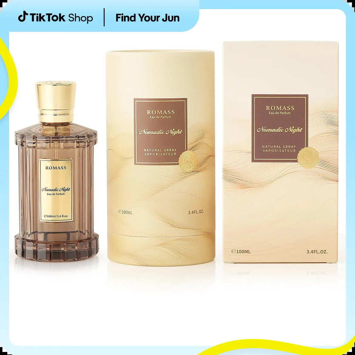 ROMASS Nomadic Night Eau De Parfum Unisex Fragrance I Smoked Oud, Desert Sage & Starry Amber | Long-Lasting & Intense Fragrance | Perfect for All Genders | 3.4Oz/100Ml |Fragrance May Vary Slightly Depending on Personal Body Chemistry #Summervibes Tiktoks
