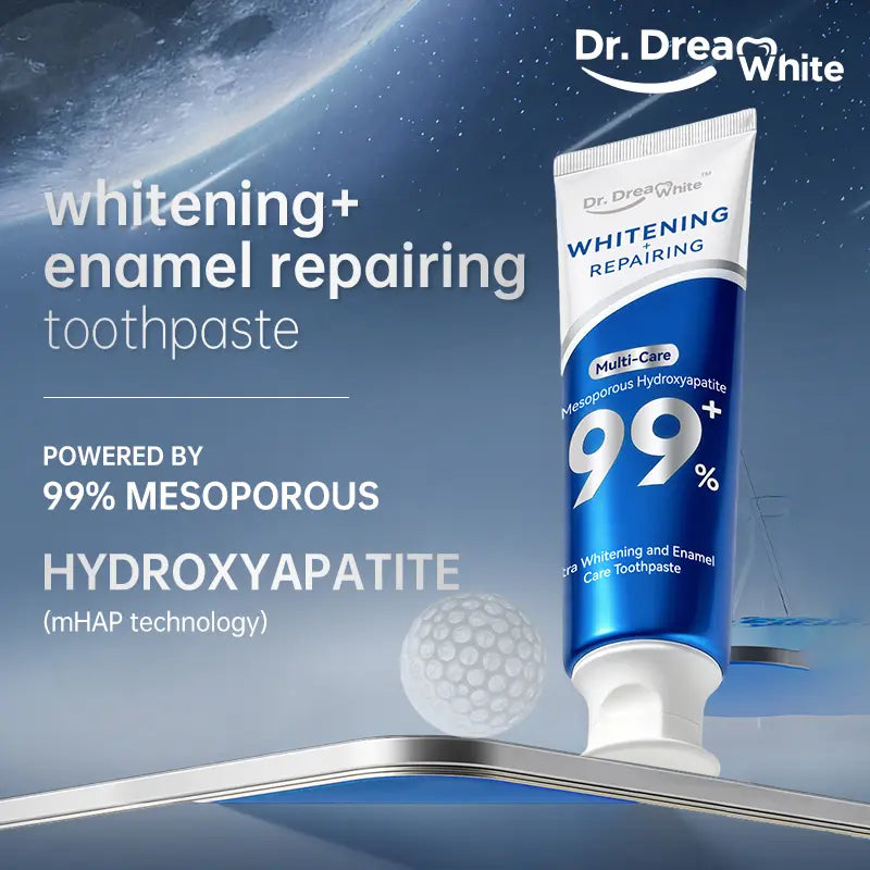 Dr.Dreamwhite Mesoporous 99%Hydroxyapatite Nhap Toothpaste Oral Care | Ultra Whitening & Enamel Reparing | Freshens Breath | Fights Plaque | Non Fluoride | Cucumber Melon & White Tea Flavor | 5.29Oz | 4 Tubes Pack