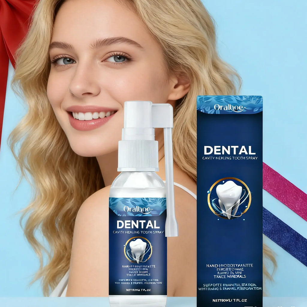 Oralhoe Dental Care Spray with Hydroxyapatite & Colloidal Silver Protects Teeth Reduces Stains and Sensitivity for Natural Cleanliness