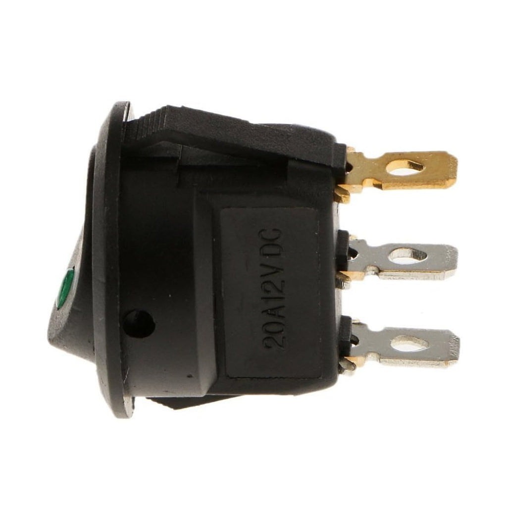 Dolphin Automotive Illuminated LED Round 3 Pin P Rocker ON/OFF 12v DC Dashboard Switch Parking Reverse Sensor Front Rear Reversing Sensors UK (4)