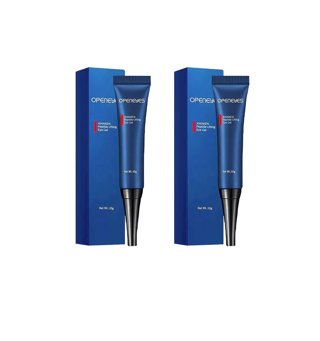 Openeyes Awaken Peptide Lifting Eye Gel Home Awaken Peptide Depuffing Eye Gel Open Awaken Peptide Depuffing Wrinkle Reduce Eye Gel Anti-Aging Tired Eye Care 2PCS