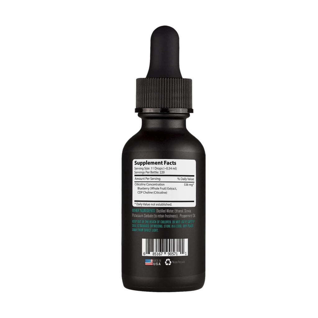 Lyfetrition Citicoline Liquid Drops 536 mg, 4 Oz Liquid, 220 Servings, Made in USA, Quick Absorption, Quality Potent Ingredients, Non-GMO, GMP Certified, Cruelty-Free Products