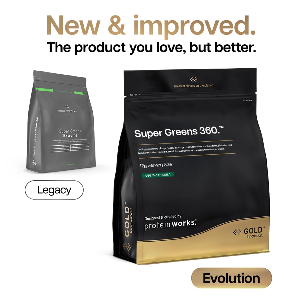 Protein Works | Super Greens 360 - Gold, Mandarin Orange, 250g