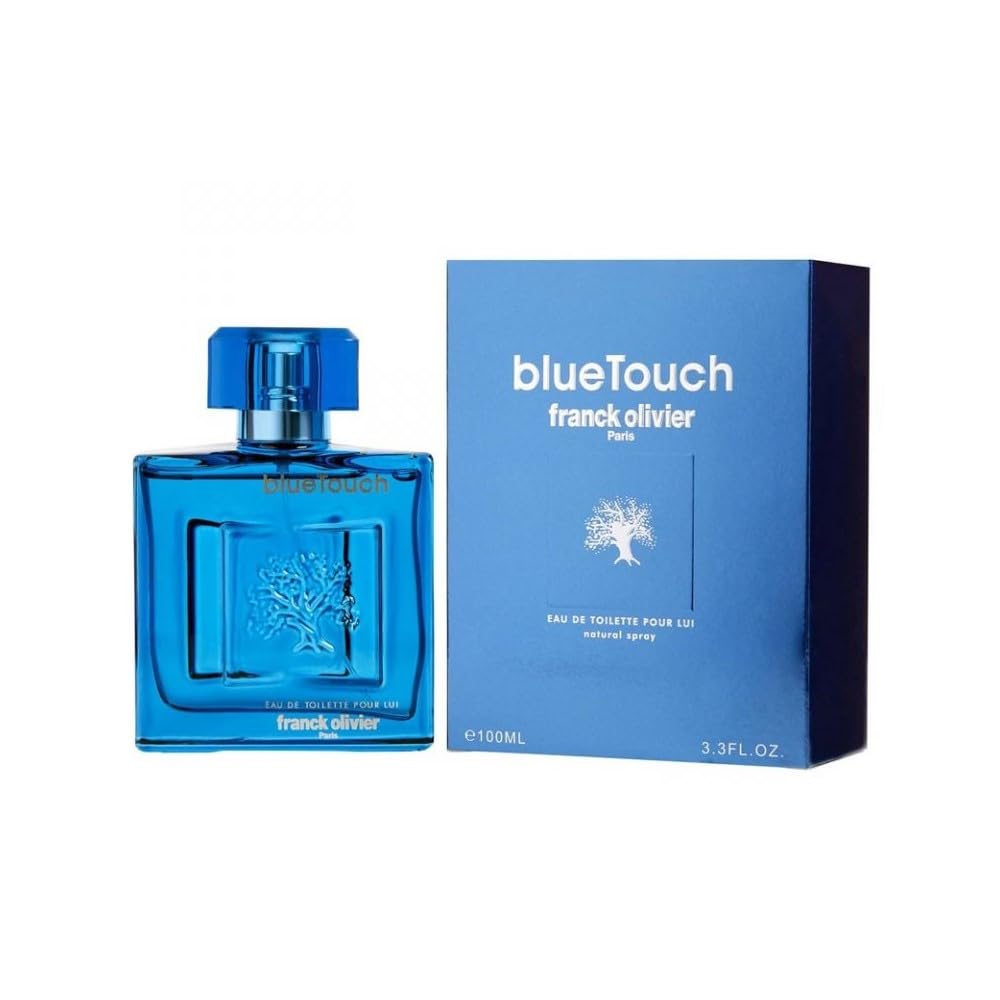 Franck Olivier Eau de Toilette Spray for Men, Blue Touch, 3.4 Ounce