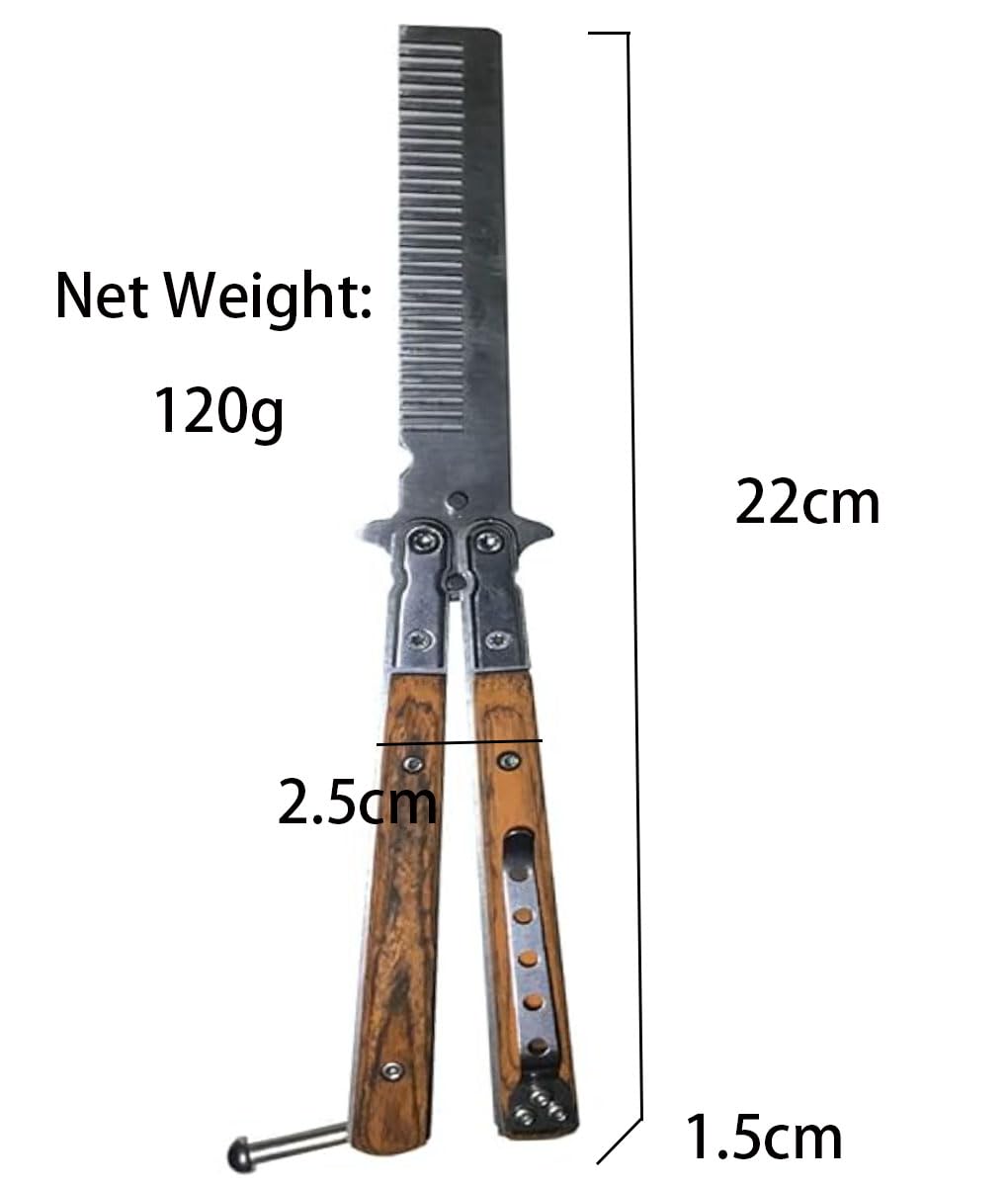 1 x Butterfly Comb Metal Stainless Steel Durable Foldable