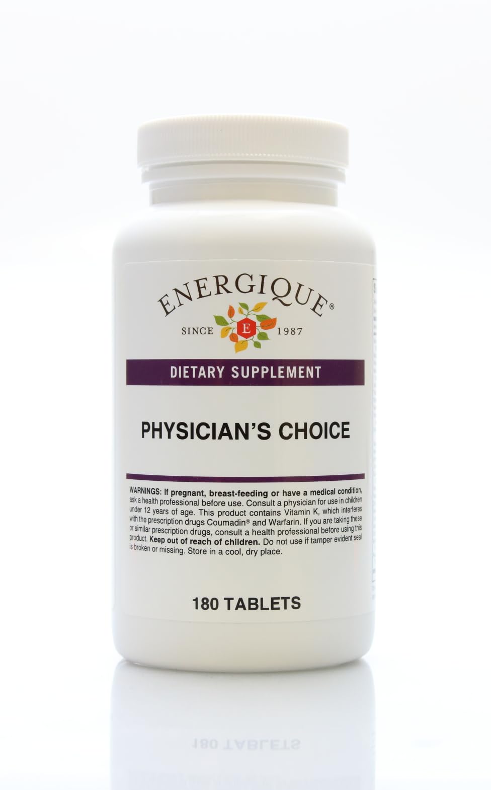 Energique Physician's Choice multivitamin Providing Optimal doses of Essential Vitamins and Minerals.