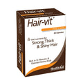 HealthAid Hair-VIT Hair Support Supplement – Once Daily Formula with Biotin, B-Complex Vitamins & Amino Acids – Helps Support Strong, Thick & Healthy-Looking Hair – for Men & Women – 90 Capsules*