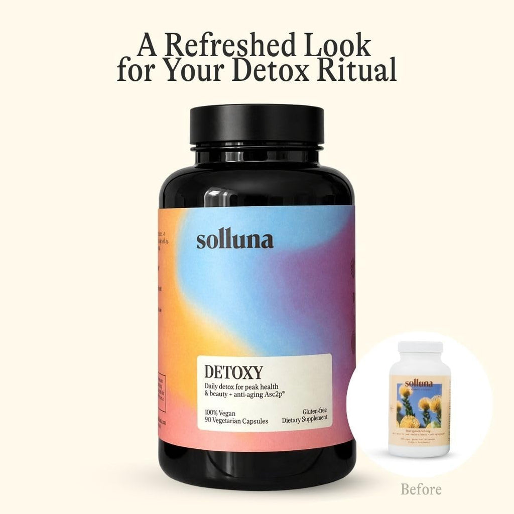 Detoxy by Solluna — Oxygenated Magnesium Oxide Colon Cleanse with Asc2P — Natural, Non-Laxative Detox for Bloating & Digestive Health — Kimberly Snyder (90CT) Vegan & Non-GMO