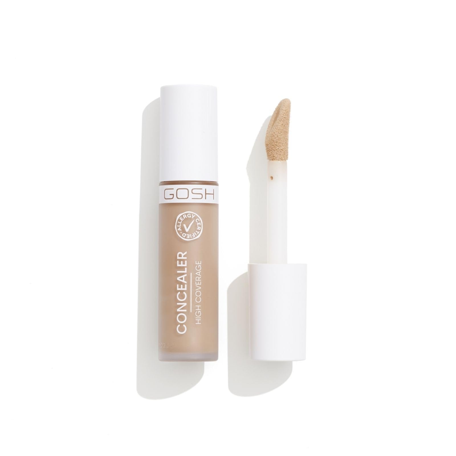 GOSH Concealer High Coverage 004 Natural I High coverage liquid concealer to cover dark circles, redness, blemishes and pimples for sensitive skin I Long-lasting, vegan and allergy-certified