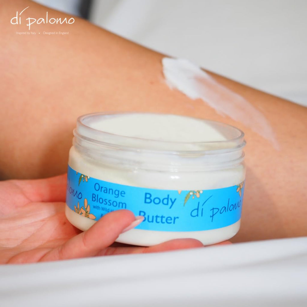 Di Palomo Orange Blossom & Honey Body Shea Butter 200ml | Luxurious Shea Butter Moisturiser & Lotion for Women | Hydrating Skincare & Body Cream