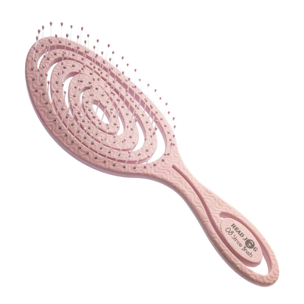 Head Jog 08 (Orchid) Paddle Brush Flexible Soft Pin Bristles.