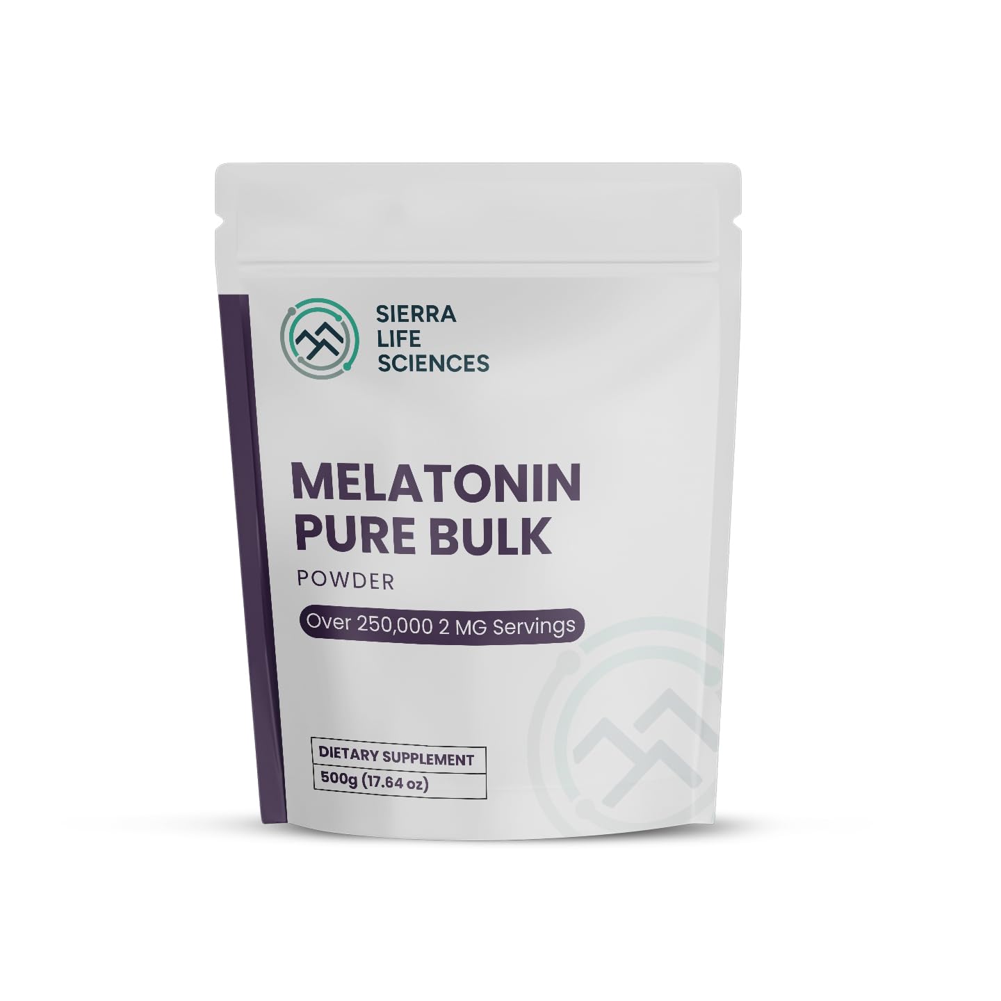 SIERRA LIFE SCIENCES Melatonin | Natural Sleep Aid Bulk Powder | Custom Dose 2mg - 5mg Replace Capsules (500g - 250,000 Doses)
