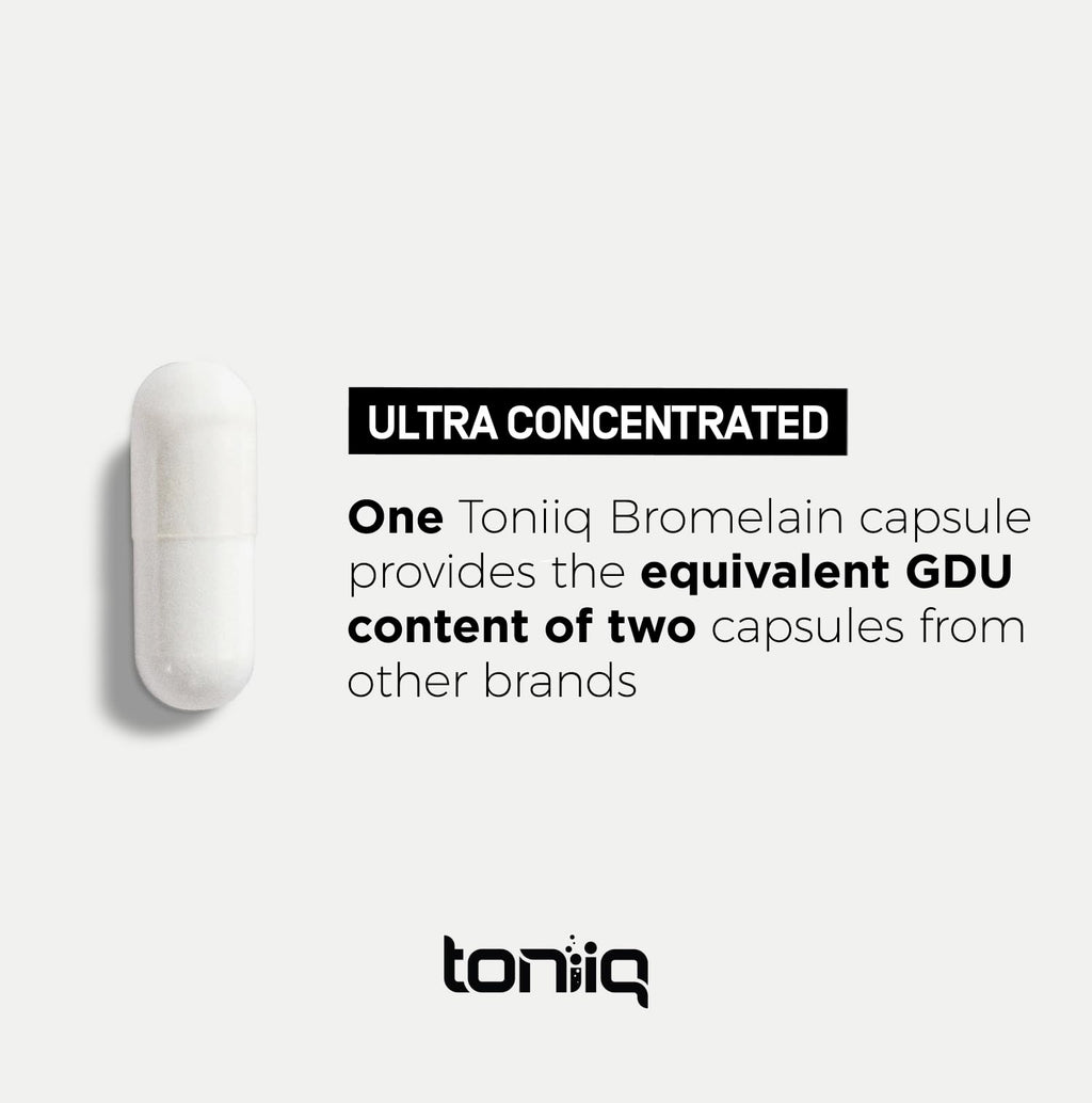 Ultra High Strength Bromelain 500mg - 3600 GDU/Gram - Highly Concentrated and Bioavailable - Third-Party Tested Formula - 120 Vegetarian Capsules - 120 Servings Per Container - Bromelain Supplement