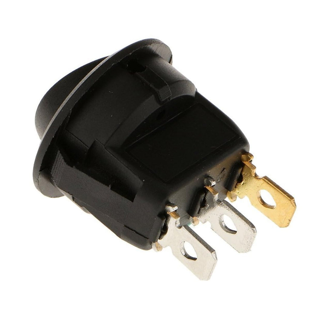 Dolphin Automotive Illuminated LED Round 3 Pin P Rocker ON/OFF 12v DC Dashboard Switch Parking Reverse Sensor Front Rear Reversing Sensors UK (4)