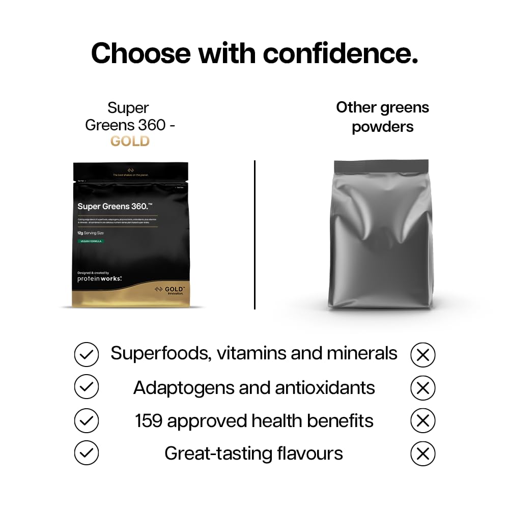 Protein Works | Super Greens 360 - Gold, Mandarin Orange, 250g