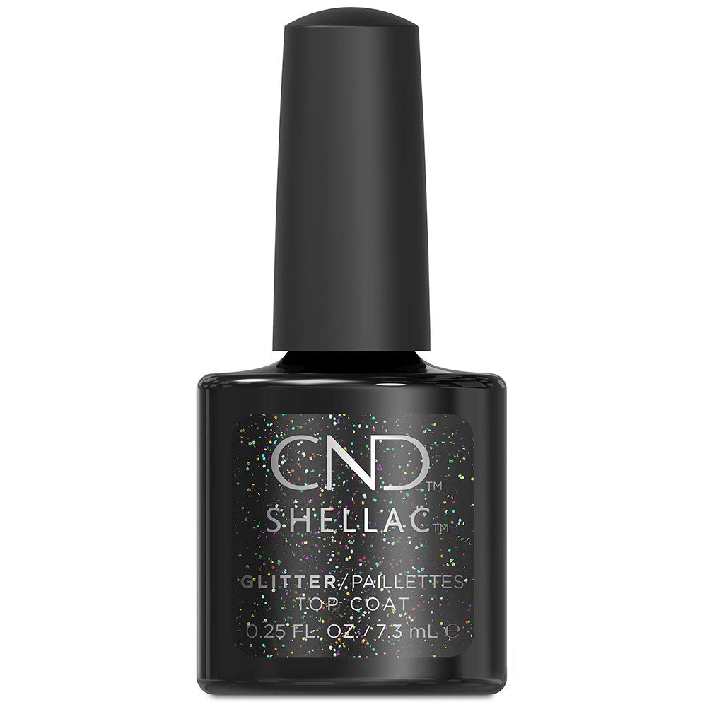 CND Shellac Gel Nail Polish Glitter Top Coat, Final Step Sparkle Finish Scratch Resistant Protective Longwear with No Nail Damage, 0.25 fl oz