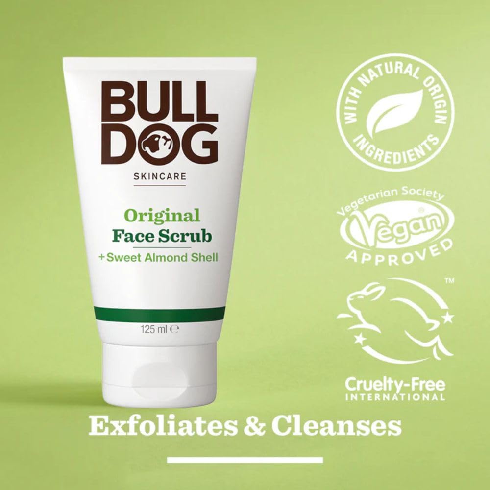BULLDOG SKINCARE Original Face Scrub For Men, With Aloe Vera, 125ml
