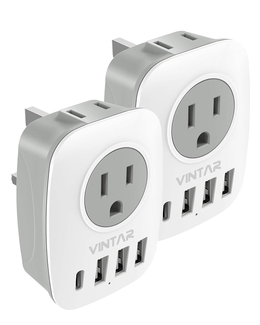 VINTAR US to UK Ireland Travel Plug Adapter, 2 Pack Type G Power Adapter