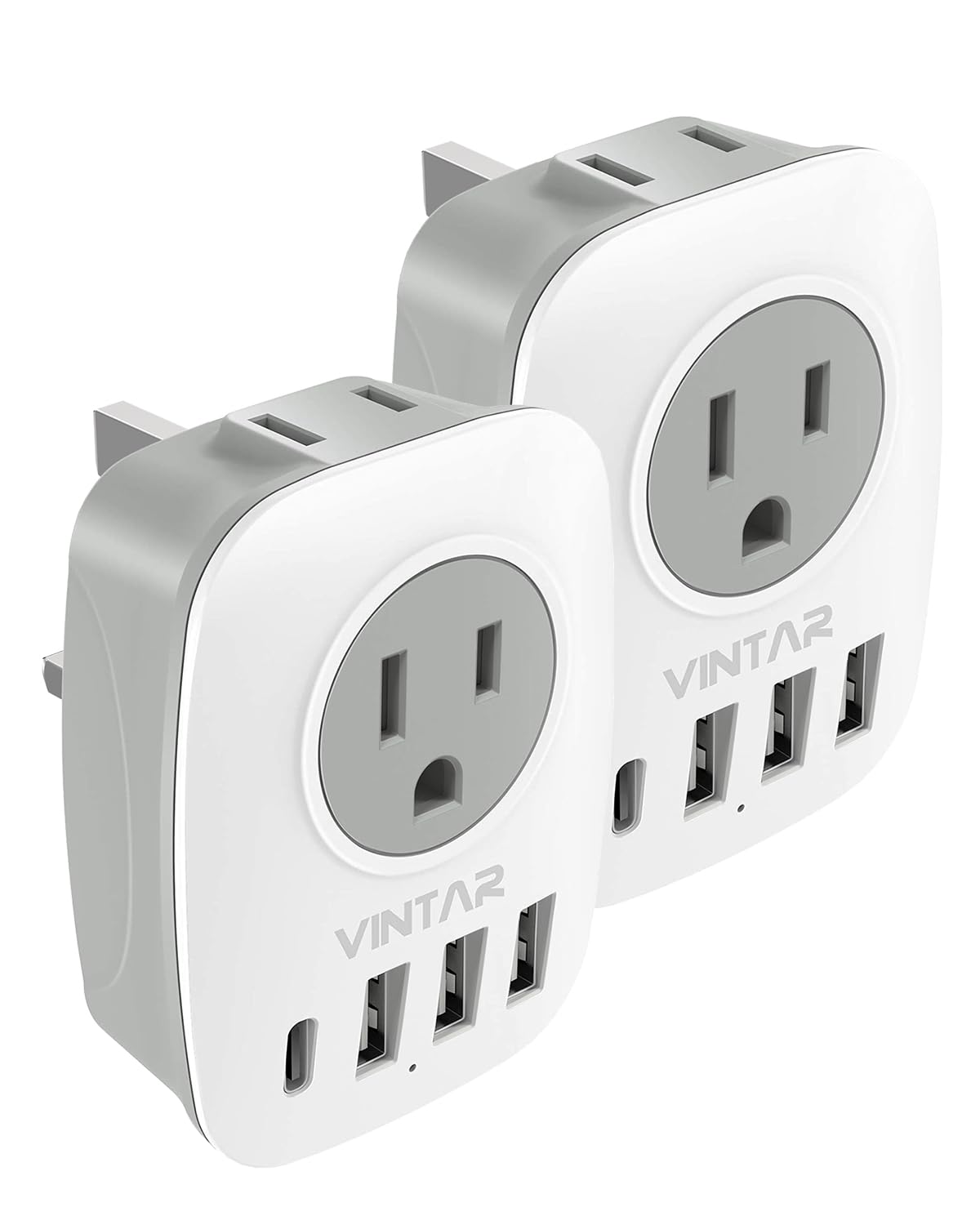 VINTAR US to UK Ireland Travel Plug Adapter, 2 Pack Type G Power Adapter