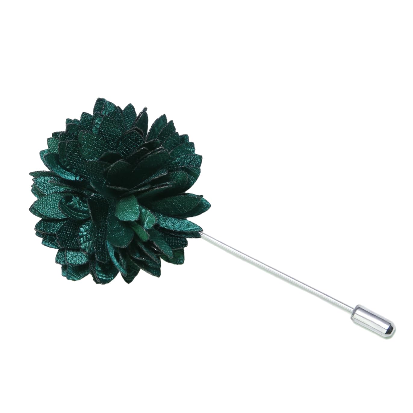 Gusleson Green Tie for Wedding Mens Silk Paisley Emerald Green Necktie Pocket Square Cufflinks and Lapel Pin Brooch Set (UK6105-37)