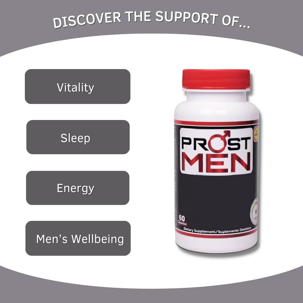 PROSTMEN Prostate Supplement Capsules - Prostate Support - Urinary Frequency - Quality Sleep - Energy & Vitality - Saw Palmetto - Sting Nettle - Pack of 2-120 Caps