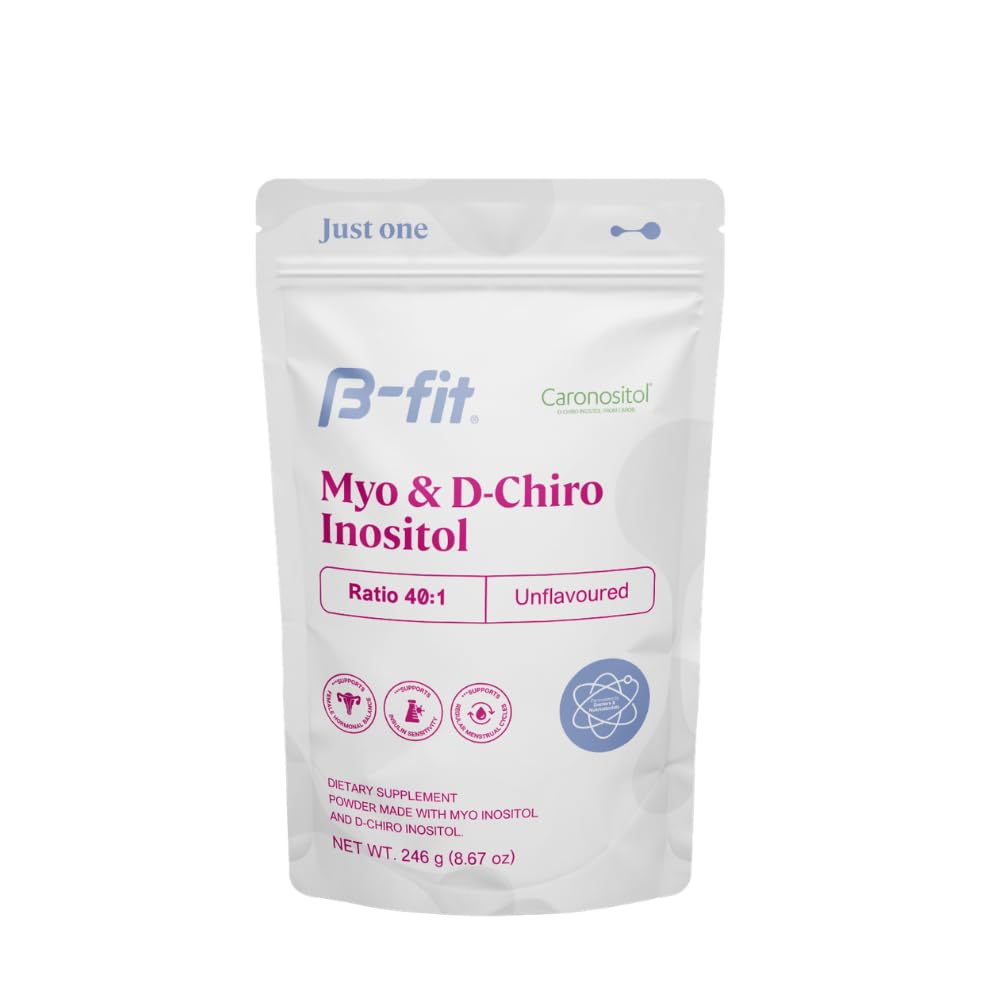 B-fit Inositol Supplement for Women - Myo & D-Chiro Inositol 40:1 for Optimal Hormonal Balance & Ovulation Support - 60 Servings - 2-Month Supply