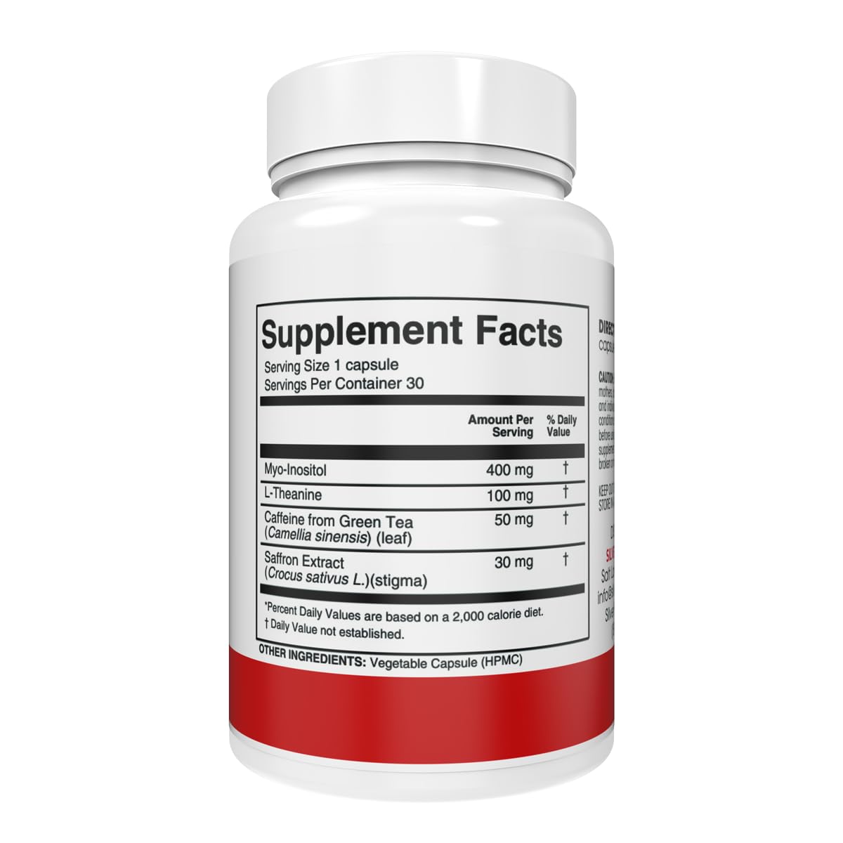 Silver Fern Stress Complex Supplement - with Caffeine - Sleep, Worry, Mood & More - with Saffron Supplements, L-Theanine Supplement, and Myo-inositol - Natural Stress Relief Supplements - 30 Servings