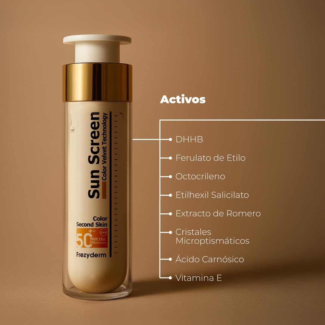FREZYDERM Sun Screen Color Velvet FACE SPF 50+ PN: B00UHROTMG
