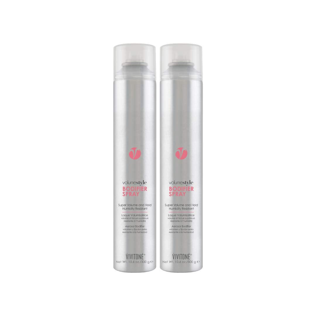 Vivitone Bodifier Volumizing Hair Spray (2 pack), Strong hold, Flake free, Fast drying, Fullness, Shine, High Humidity Resistance with UV Protection