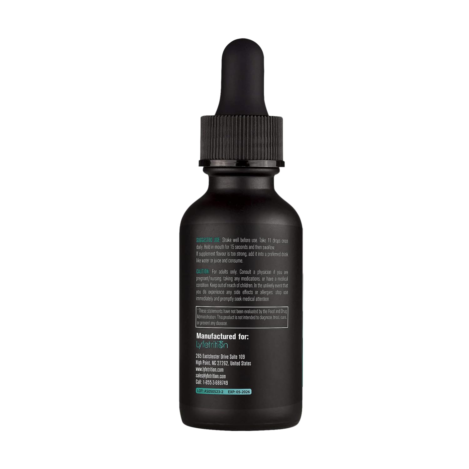 Lyfetrition Citicoline Liquid Drops 536 mg, 4 Oz Liquid, 220 Servings, Made in USA, Quick Absorption, Quality Potent Ingredients, Non-GMO, GMP Certified, Cruelty-Free Products