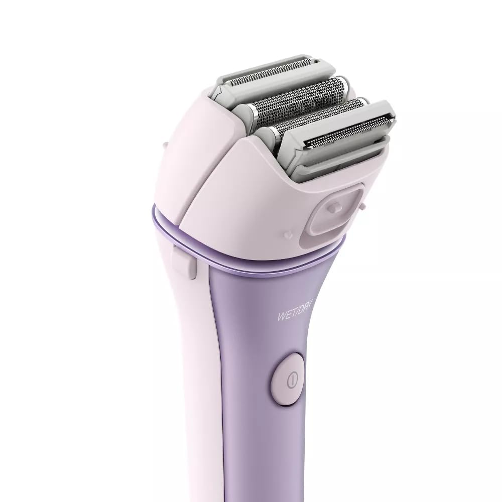 Panasonic Close Curves Electric Shaver for Women, Cordless 4-Blade Shaver, Bikini Attachment, Pop-Up Trimmer, Wet Dry Operation, Travel Pouch – ES-WL80-V (Purple)