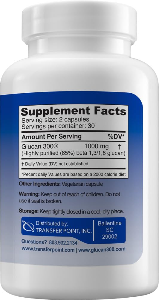 Transfer Point Beta 1,3D Glucan 500 mg, 60 Capsules