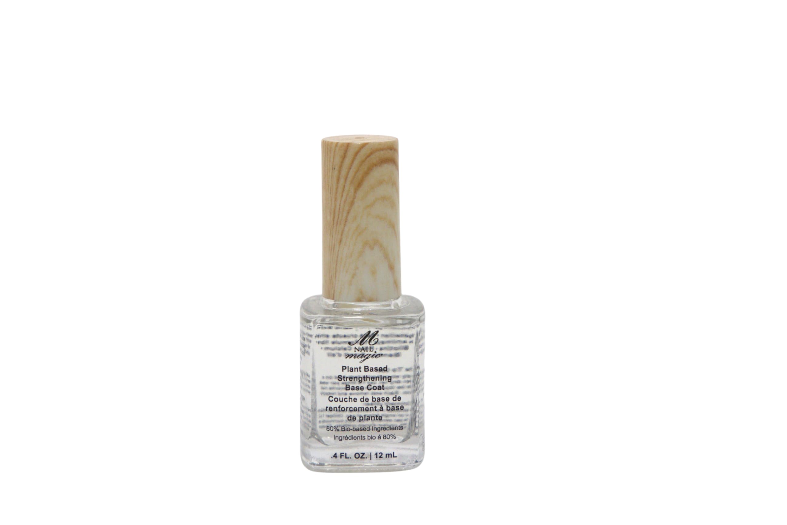 NAIL MAGIC Plant Based Clear Strengthening Basecoat, Vegan, Cruelty Free, 80% bio-sourced Ingredients, provides essential nutrients for natural finger nails (12ml)