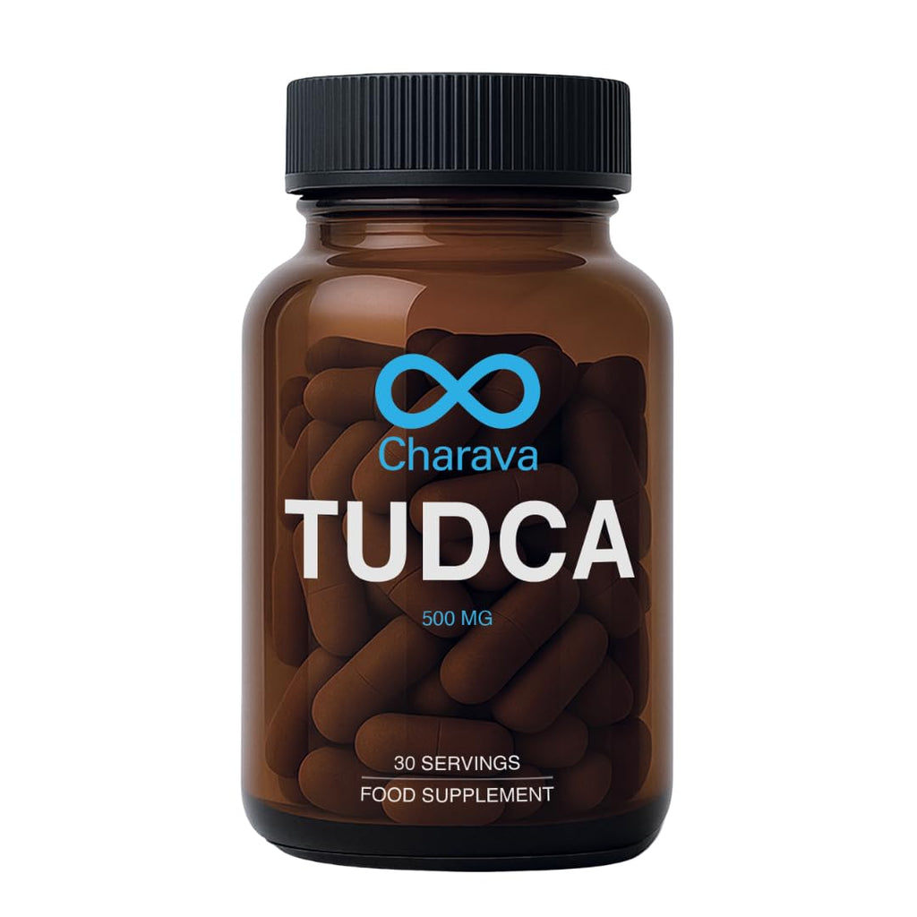 Charava Tudca Supplement 500mg - 30 Vegetarian Capsules, UK 3rd Party Tested for Liver Health Detox & Cleanse, Bile Salts Supplement Powder, Original UK, GMP Certified