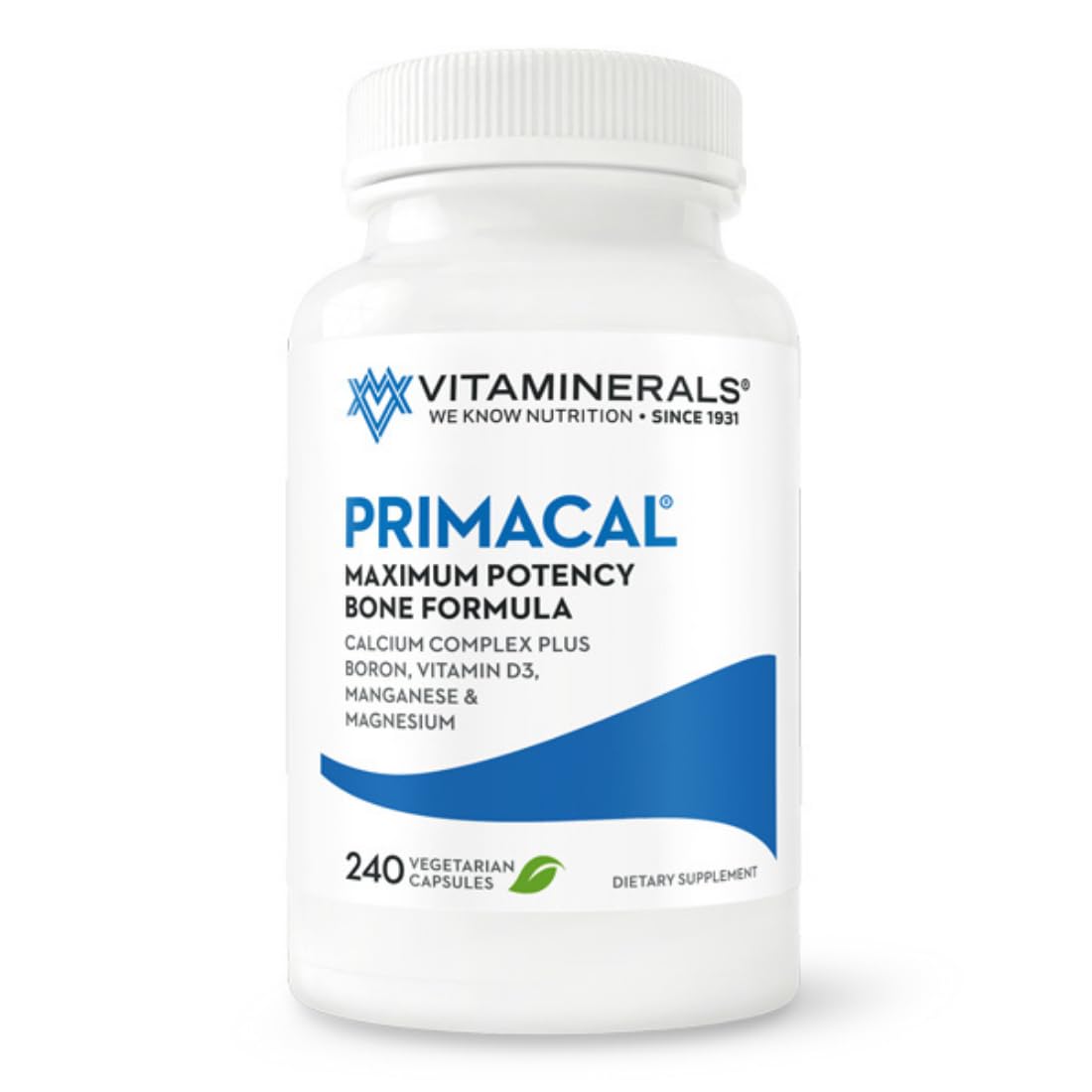 VITAMINERALS 95 Primacal® Bone Support Maximum Potency Calcium, Magnesium for Bone Loss (240)