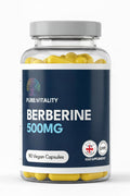Pure Vitality Berberine HCL 500mg – 90 Vegan Capsules – 98% Purity – High Strength Formula – UK GMP Certified Manufacturer